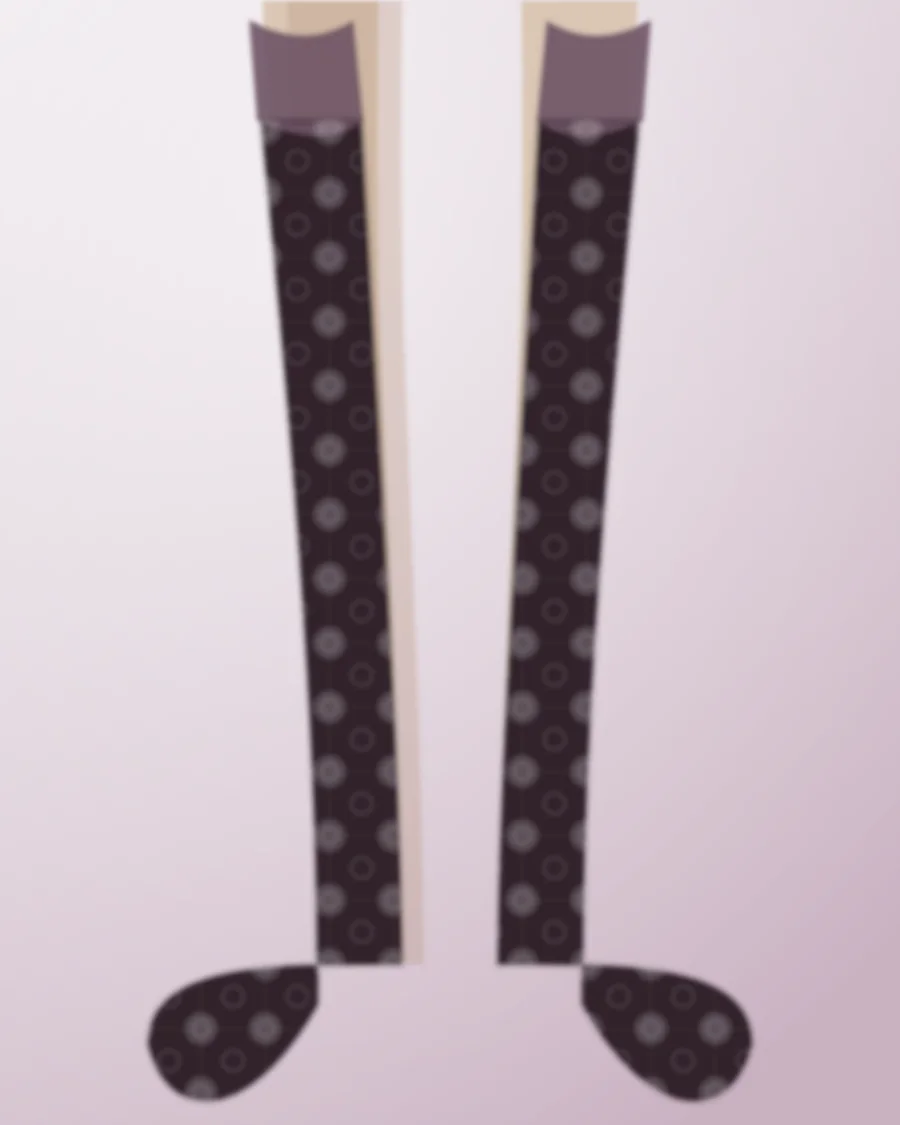 Photo 2 of Black knee-high socks, worn a week